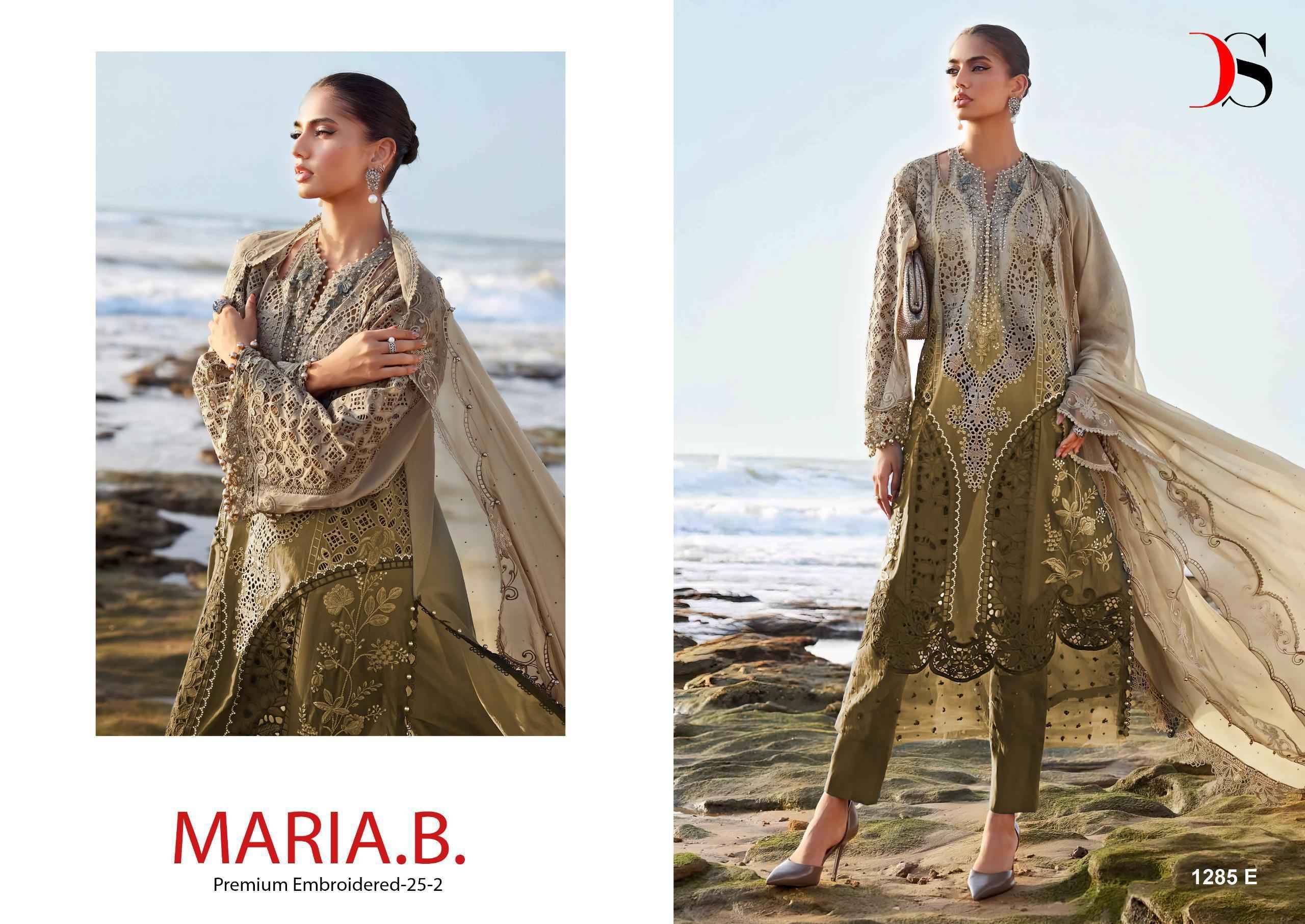 Maria B 25-2 1285 Series By DEEPSY SUITS Pakistani Stylish Beautiful Colourful Printed & Embroidered Party Wear & Occasional Wear Pure cotton Dresses At Wholesale Price